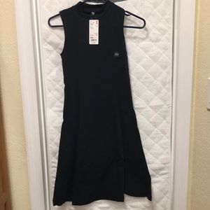 Women Mock Neck Sleeveless Flare Dress